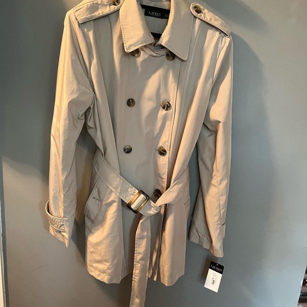 Ralph Lauren Beige Double-Breasted Trench Coat